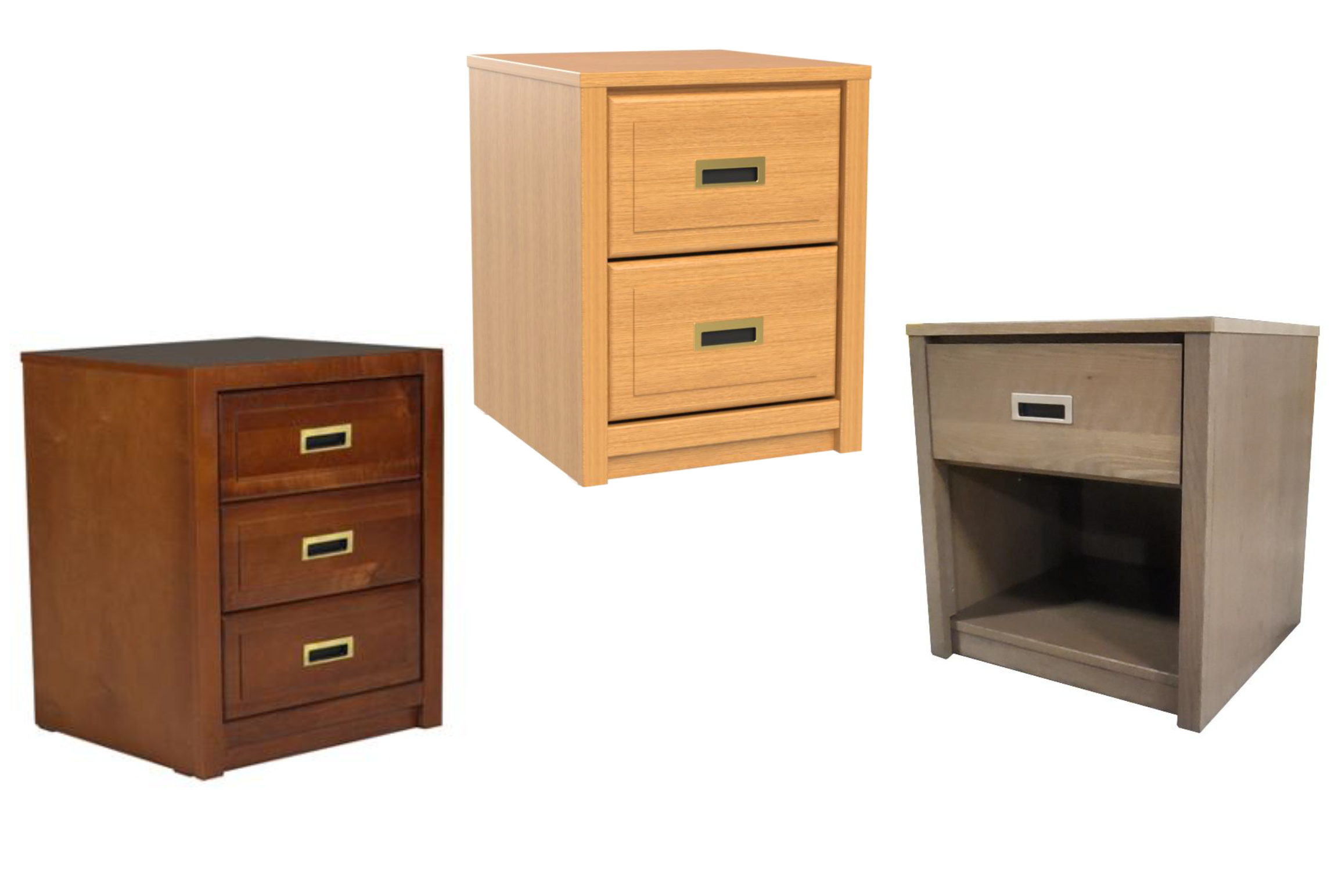 Woodrest Pedestals + Nightstands – Multiple Configurations