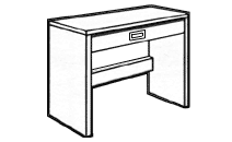 Woodcrest Panel End Study Desk w/Pencil Drawer