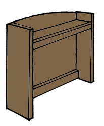 Shaker Shelf Carrel/Desktop Storage, Multiple Options - Image 2