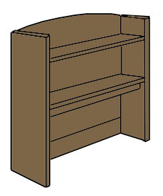 Shaker Shelf Carrel/Desktop Storage, Multiple Options