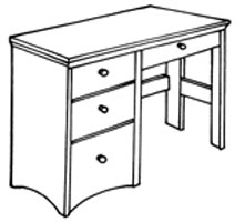 Shaker Open Leg Pedestal Desk - Multiple Options - Image 2