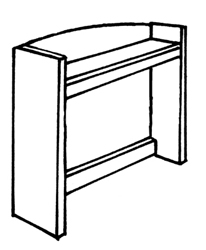 Shaker Shelf Carrel/Desktop Storage, Multiple Options - Image 2