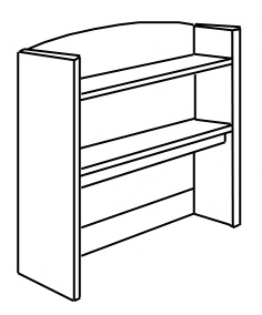 Shaker Shelf Carrel/Desktop Storage, Multiple Options - Image 3