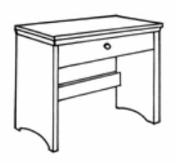 Shaker Panel End Study Desk w/Pencil Drawer - Image 3