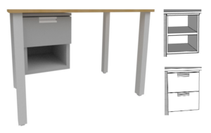 Urban Hanging Pedestal for Study Desks - Multiple Options